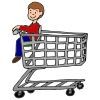 Child in Shopping Cart Picture