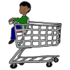 Child in Shopping Cart Picture