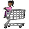 Child in Shopping Cart Picture