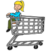 Child in Shopping Cart Picture