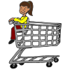 Child in Shopping Cart Picture