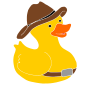 Cowboy Rubber Duck Stencil