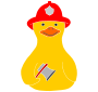 Firefighter Rubber Duck Stencil