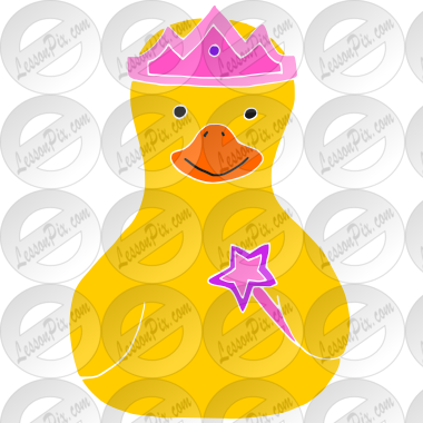 Princess Rubber Duck Stencil