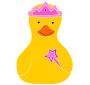 Princess Rubber Duck Stencil
