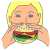 eat hamburger