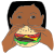 eat hamburger