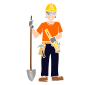 Construction Worker  Stencil