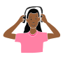 Put on Headphones  Stencil