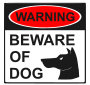 Beware of Dog Stencil