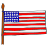 On June 14, 1777 Congress passed the Flag Act, making it the official flag of the USA.  Picture