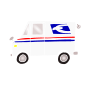 mail truck Stencil