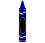 Blue Crayon Stencil