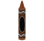 Brown Crayon Stencil