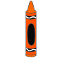 Orange Crayon Stencil