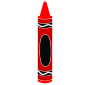 Red Crayon Stencil