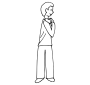Twist with Arms Crossed  Outline