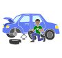 Change Tire  Stencil