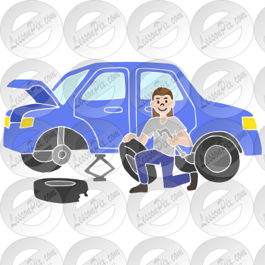 Change Tire  Stencil