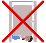 Do not look under stall