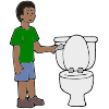 Flush the toilet