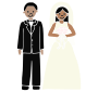 Bride and Groom Stencil