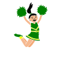 Cheerleader Stencil