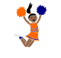 Cheerleader  Stencil