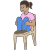 feet on chair
