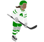 Hockey Player Stencil