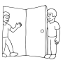 Hold Door  Outline