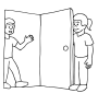 Hold Door  Outline