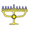 8+little+candles+in+a+row_+waiting+to+join+the+Hanukkah+glow. Picture
