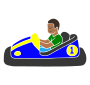 Bumper Car Stencil