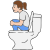 feet in toilet