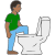 feet in toilet