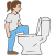 feet in toilet