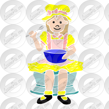 Little Miss Muffet  Stencil