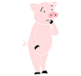 Confused Pig Stencil