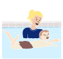 Swim Instructor Stencil