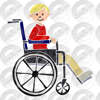 Boy in Wheelchair Stencil