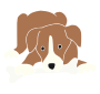 Dog with Bone  Stencil