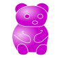 Purple Bear Stencil