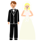 Bride and Groom Stencil