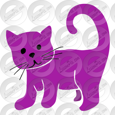 Purple Cat Stencil