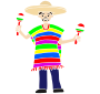 Mexican Poncho Stencil