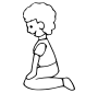 Kneeling  Outline