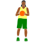 Basketball Player Stencil