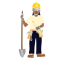 Construction Worker  Stencil
