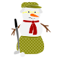 Grandpa Snowman Stencil